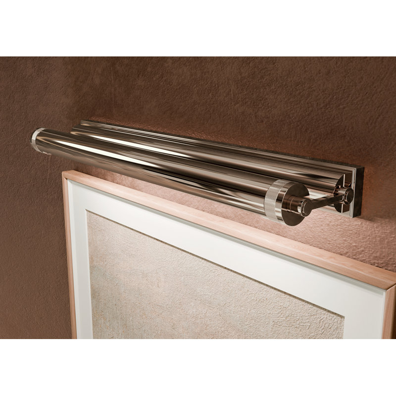 Applique pour tableau 3 lumières Kenton en nickel poli 30 po Kenton, H 2,75 po x l 30 po x P 6 po, Nickel poli
