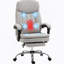 Chaise de bureau avec polyester, pivotante, soutien lombaire, massage, hauteur réglable, appui-tête, repose-pieds-949635769
