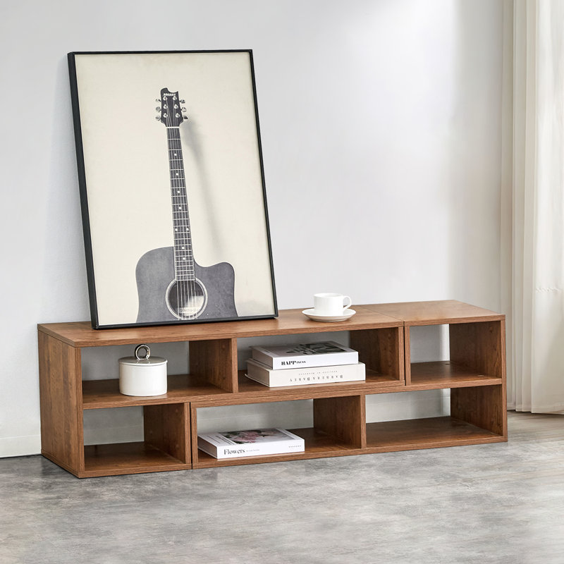 2 Pieces Cube Tv Stand,Free Combination Gaming Entertainment Centre Media Stand,Open Storage Bookcase Shelf For Living Room,2 Shelf Bookcase L-Shaped Tv Console Stand