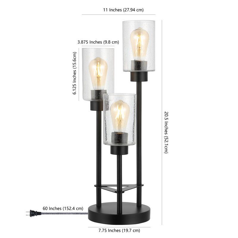Lampe de bureau noire 20,5 po Caversham, Noir