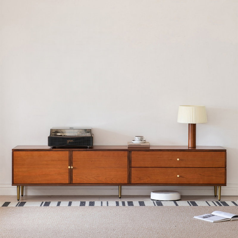 Meuble télé rétro et simple, H 20,08 po x L 86,61 po x l 15,75 po