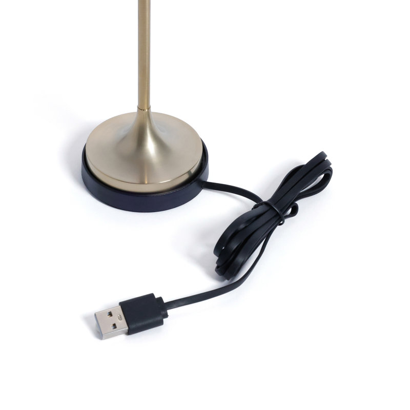 Gold Rechargeable Table Light, Facet Style