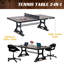 Barrington Coventry Indoor Ping Pong Table, 7-in-1 2-in-1 Dining Table with Metal Net