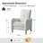 Terren Linen Striped Recliner-2096006089