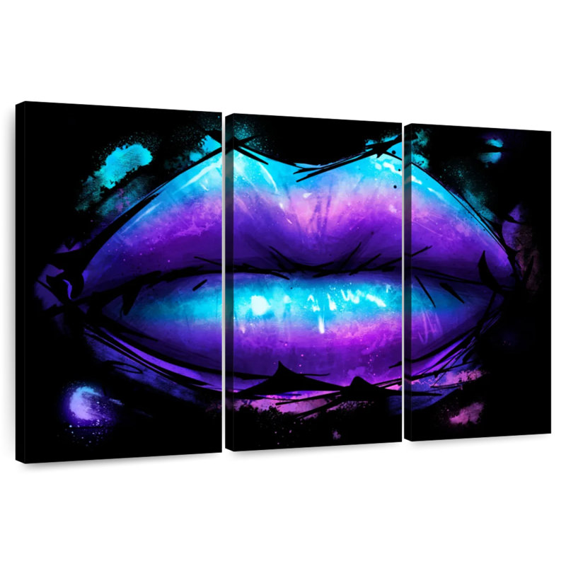 Shuttleworth Ombre Ultraviolet Lips, 36" H x 57" W