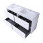 60 po W Meuble-lavabo autoportant à double cuve avec lavabo blanc-930185287