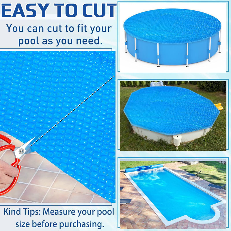 Couverture solaire pour piscine 16um x 24pi 300um 14Mil 9mm Rectangulaire
