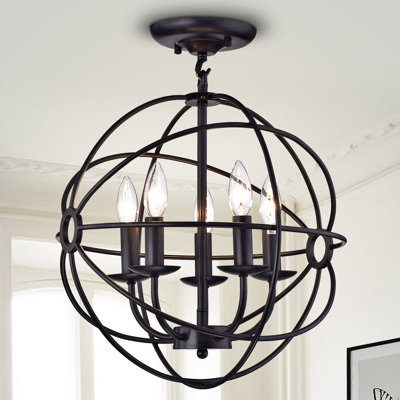 Lustre sphère 5 lumières