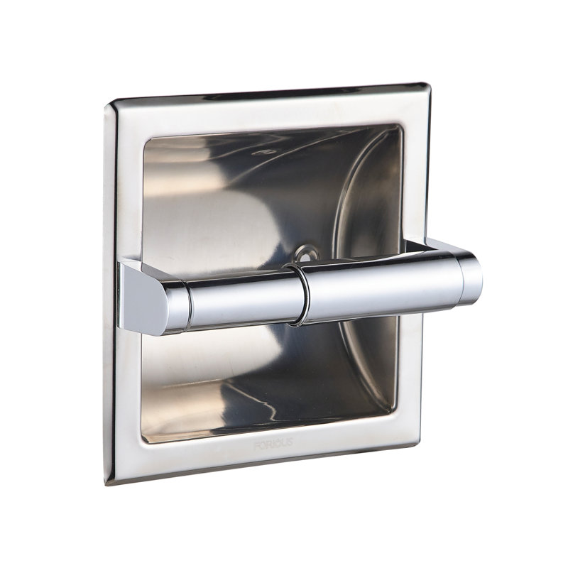 Porte-papier hygiénique encastré, Chrome