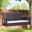 Deux bancs de balançoire suspendus, d'une capacité de 550 lb, blanc crème avec coussins de chaise d'extérieur, tissés à la main, blanc