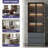 Crafton Modern Two-piece Set 23.6" Gray China Cabinet Lighted Dining Shelf, Wooden Curio Cabinet Display Hutch Bookcase With Colorless Tempered Glass Doors And Storage Drawers And Wireless Led Light For Kitchen Living Room Bedroom Study-459935213
