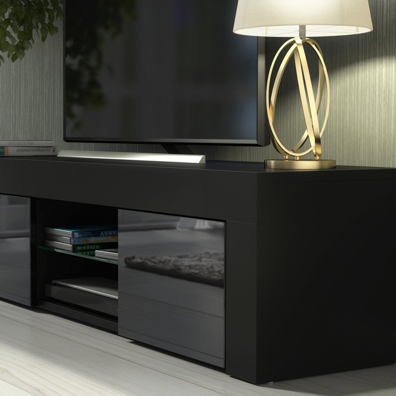 Davarrio Unfinished TV Stand for TVs up to 48", Black