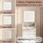 Compact Mobile Dressing Table with Flip-top LED Mirror & 2 Drawers - White Vanity Desk
