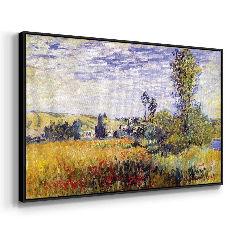 Vetheuil par Monet, reproduction d'art sur toile, H 17 po x l 25 po x P 2 po, Noir