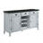 Lanton 56"L Rectangular 3-Drawer Server with Marble Top in Antique White