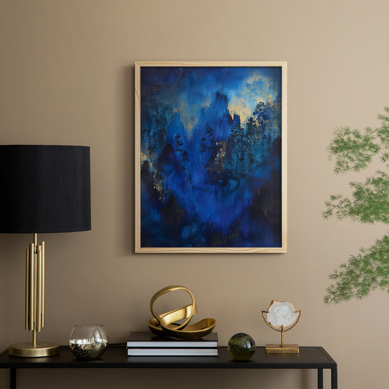 ABSTRACT Series XV Framed Print - Solid Wood, 21" H x 17" W