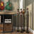Polystone Tall Long Legged Jazz Band Musician Decorative Brown Sculpture with Black Base Stand Set-593679850-593679831