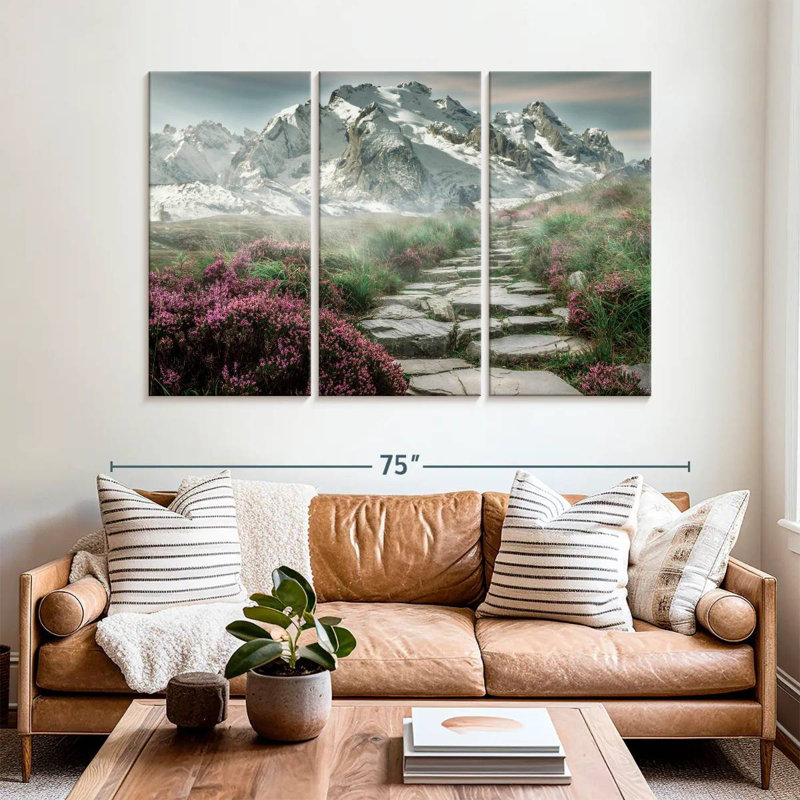 Alvord Scenic Snowy Mountain, H 42 po x l 65 po