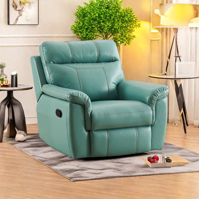 Faux Leather Swivel Recliner