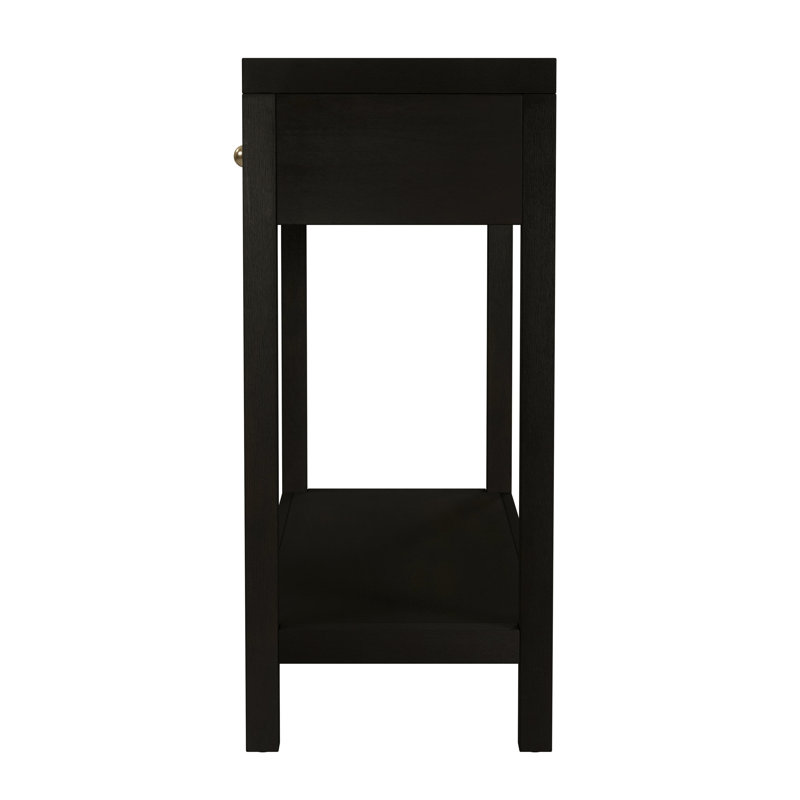 Nora 2 Drawer Console Table, Antique Coffee