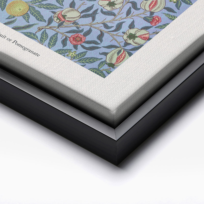 William Morris - fruit ou grenade, 11"H x 14"W, Canvas, Black Framed