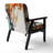 Abstract Flowers - Upholstered Traditional Accent Arm Chair-326142992-326143021
