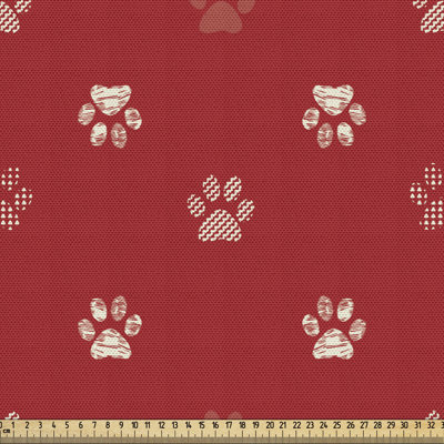 Tissu avec empreintes de pattes