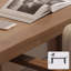 Bureau rectangulaire en bois massif noyer clair-1957176808