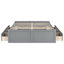 Structure de lit plateforme en bois 6 tiroirs grand format, peu encombrant-741362235
