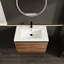 Meuble-lavabo brun de 30 po avec lavabo en résine et armoire à 2 portes-130431016