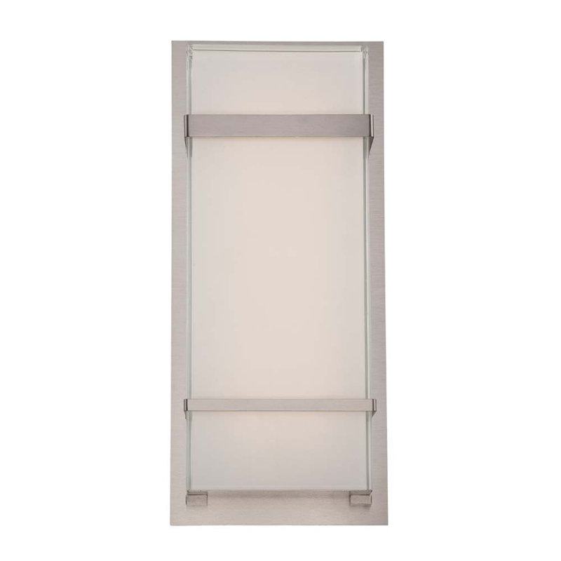 Plafonnier encastré d’extérieur 2 lumières Phantom, Acier inoxydable, H 21 po x l 8 po x P 3,75 po