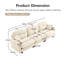 Canapé modulaire modulaire avec tissu chenille et caractéristiques élégantes-187643414