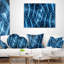 Grilles de protection bleues - Coussin imprimé abstrait-29604324-29604328