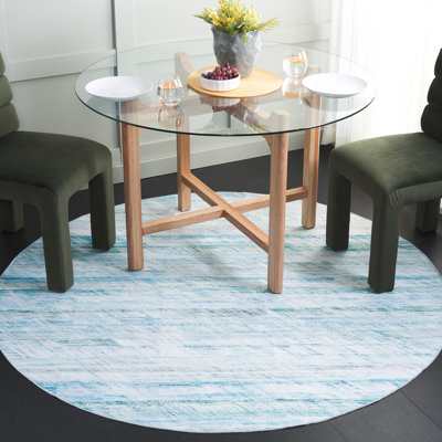 Tapis gris / turquoise Athiran 919