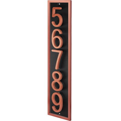 Plaque d'adresse flottante en aluminium Royal Shade