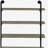 Black Grey Driftwood Four-layer Wall-mounted Rack