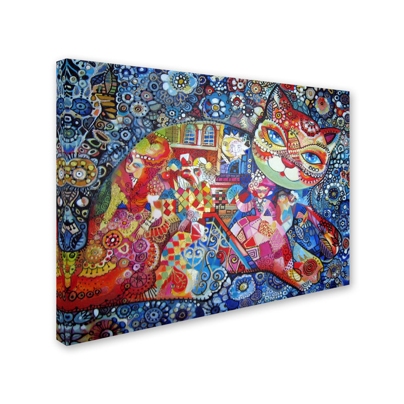 « venice cat », reproduction d’impression sur toile tendue, H 35 po x l 47 po