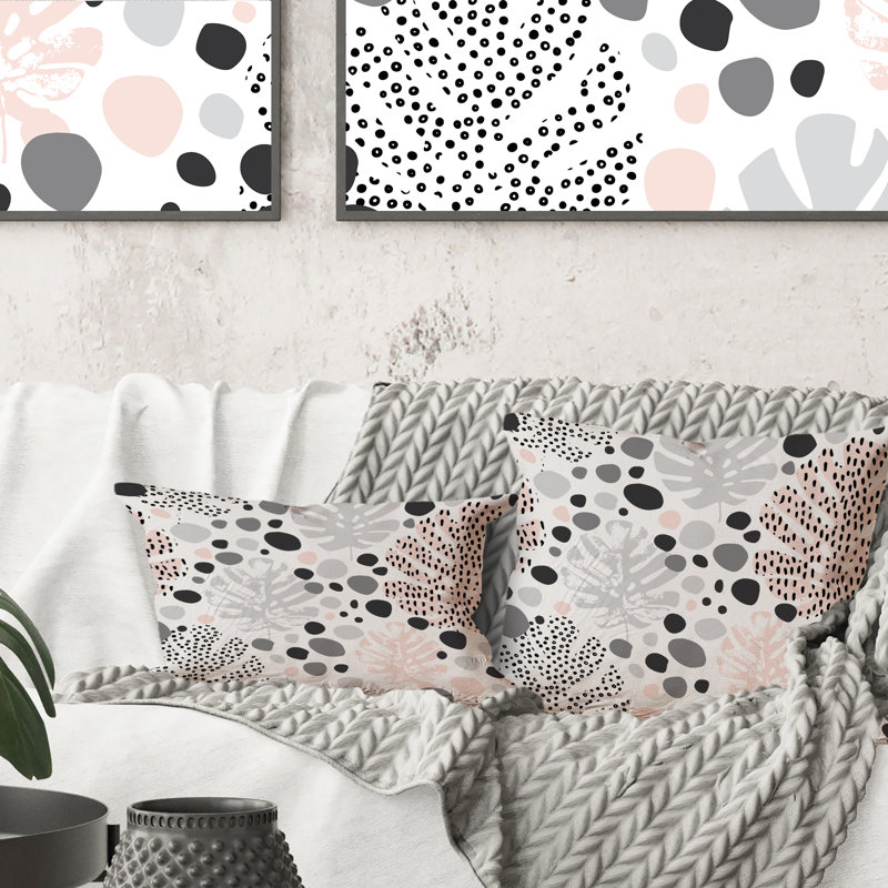 Coussin décoratif abstrait 12 po x 20 po Abstracts Elements