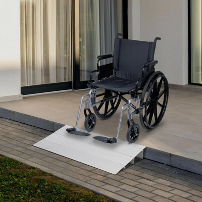 Rampes de seuil pour portes, rampe de seuil de porte de 3 po, rampe de seuil d'entrée en aluminium pour portes et paliers surélevés, capacité de poids de 700 lb