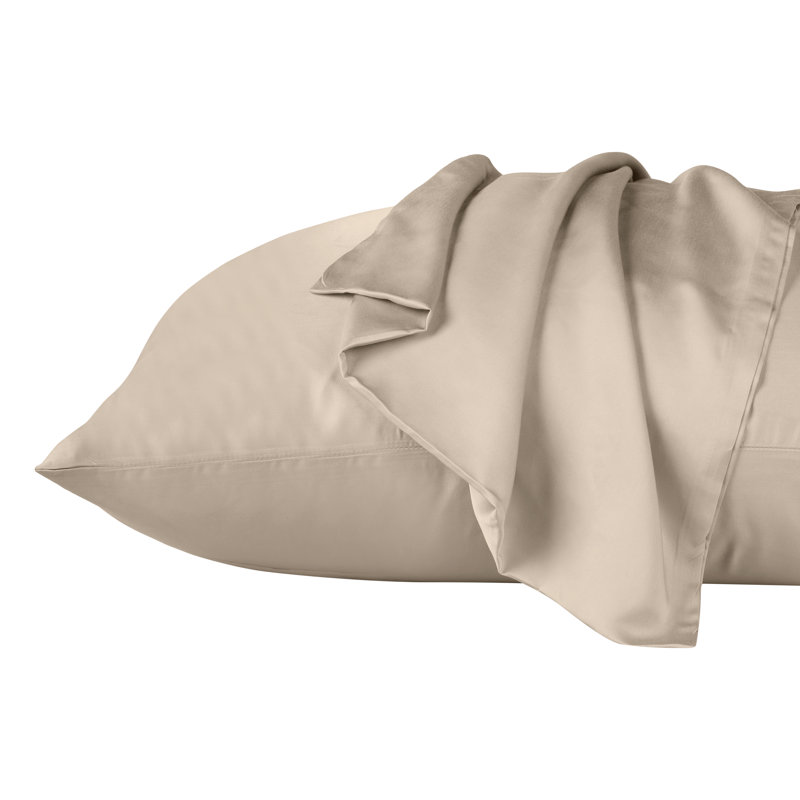 Modal From Beechwood 400 Thread Count Lightweight Cooling Solid Pillowcases, King Pillowcase, Linen