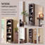 Bibliothèque de 76 po de hauteur, étagère étroite à 5 niveaux avec tablettes réglables, étagères de rangement et tablettes ouvertes-1499794081-1496996993-1493302141