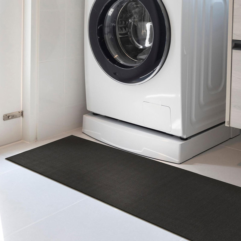 Emmy Black Ultra Thin Non-Slip Kitchen Rug