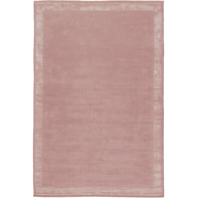 Farrow & Ball Silk Border Portobello Pink Area Rug, Rectangle 12' x 18'