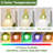 Battery Operated Wall Sconces With Remote, Rechargeable Wireless Wall Sconce With Tulip Glass Shade, RGB Dimmable Light (Set Of 2)-1928440110-1928440108