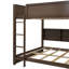 Grand lit superposé grand sur grand avec armoires de rangement intégrées et ports de charge USB pratiques, ton bois antique-77949265
