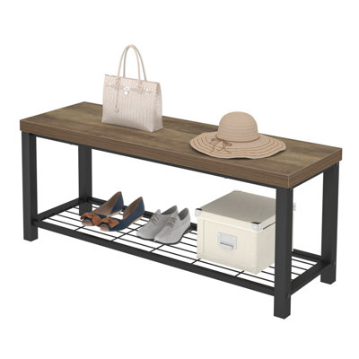 Hulste 43.3" Storage Bench, Oak