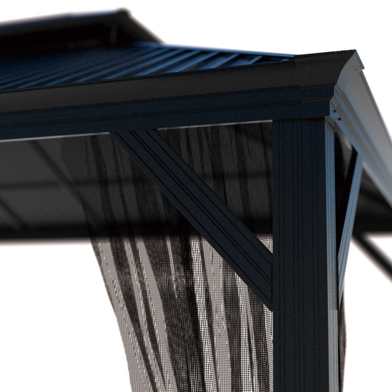 14 X 24 Ft Hardtop Double-Roofed Aluminum Patio Gazebo