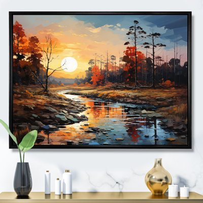 Yellow Neoexpressionism Primal Forest - Landscapes Wall Art Living Room