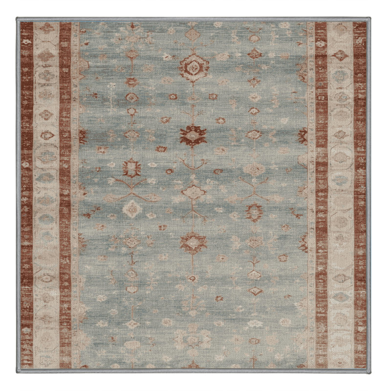 Machine Washable Overdyed Gray Area Rug