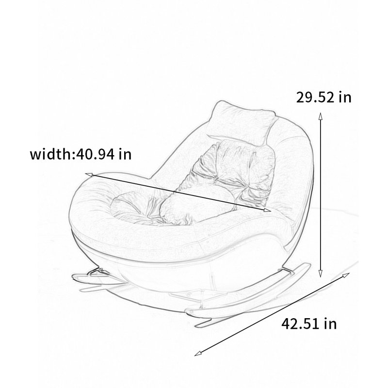 Chaise berçante confortable et élégante